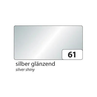 Produktbild von folia Tonpapier DIN A4 130 g/qm silber glänzend 100 Blatt