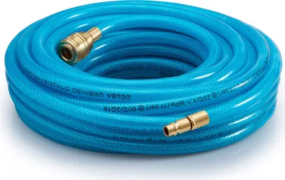 Produktbild von DEUBA® Druckluftschlauch 10m PVC Schnellkupplung 15 bar 1/4" Anschluss Ø Innen 6mm außen 13mm Gewebeschlauch Kompressor