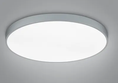 Produktbild von Große LED Deckenleuchte flach Grau, extern dimmbar, hell für Küche & Büro Ø 75cm