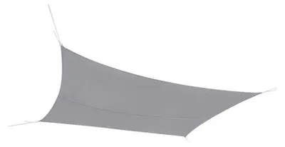 Image de Voile d'ombrage rectangulaire en tissu - Gris clair - L 4 x l 3 m