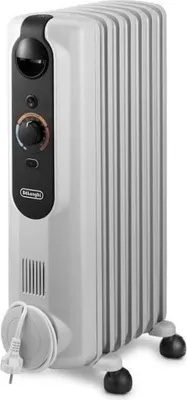 Produktbild von Ölradiator, DELONGHI, 1500 W, Bis zu 45 m², Mobil, Frostschutzfunktion, Grau