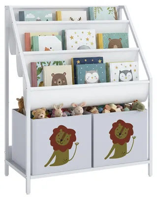 Produktbild von AIYAPLAY Bücherregal für Kinder Kinderregal mit 2 offenen Fächer 3 Hängeregale
