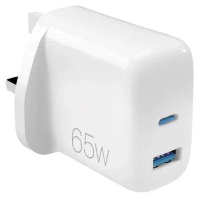 Productafbeelding van MiniPro 65W USB-C en USB-A wandlader – GAN UK technologie