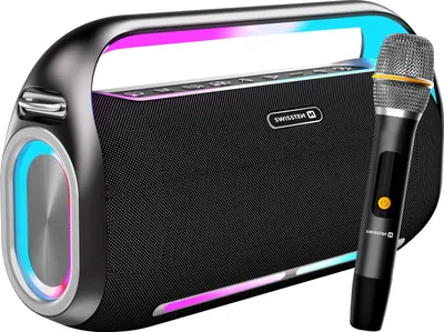 Produktbild von Swissten, Bluetooth-Lautsprecher mit Mikrofon Tragbar 13 Stunden Akkulaufzeit, Schwarz