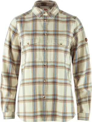 Produktbild von Fjällräven Övik Heavy Flannel Langarmhemd Beige,Grün S Damen Beige,Grün S