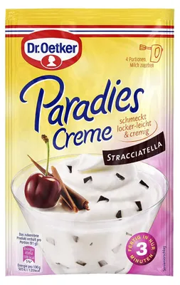 Zdjęcie produktu dla Dr Oetker Paradies Creme Stracciatella lekki i kremowy 66g