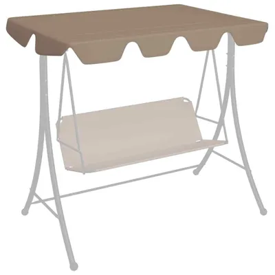 Produktbild von Ersatzdach Hollywoodschaukel Dachbezug Gartenschaukel Sonnenschutzdach Austauschdach Ersatzbezug für 2 und 3 Sitzer Gartenmöbel Taupe 248 x 186 cm