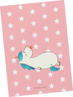 Produktbild von Mr. & Mrs. Panda Postkarte Einhorn Schnuller - Rot Pastell - Geschenk, Fotokarte, Mutter, Geburt, Grußkarte, Mama, bildkarte, Ansichtskarten, Einhörner, Geburtstag