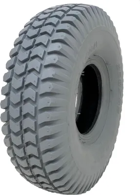 Produktbild von 260 x 85 Mobilitätsroller-Reifen, 3,00 x 4 Blockprofil, grau, spurlos, aufgepumpt, 1 Stück