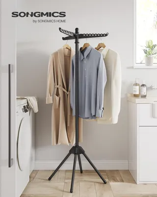 Produktbild von SONGMICS Wäscheständer, Standtrockner, klappbar, für Innenbereich, Edelstahl, für Kleidung und Socken
