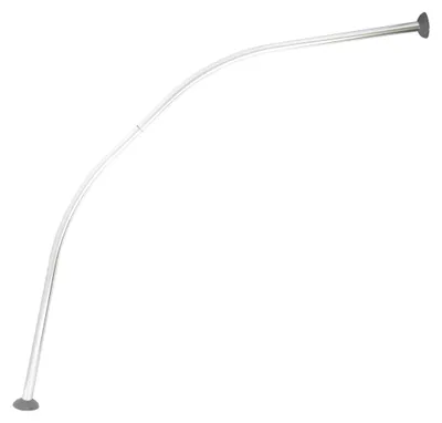 Produktbild von MSV Gardinenstange für Duschvorhang, gebogen, zur Befestigung, aus Aluminium, 80