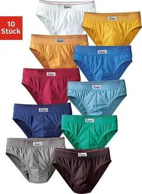 Produktbild von LE JOGGER Slip 10 er-Pack blau, gelb, grün, weiß, schwarz Größe 6 (6/L)