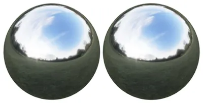 Produktbild von vidaXL Spiegelball 2 Stk. Ø 15 cm Silber Edelstahl 201