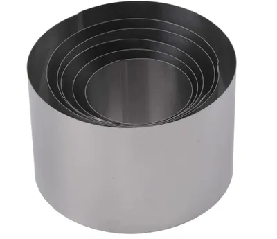 Produktbild von Set aus 6 Tortenringen Edelstahl Dessertringe Speiseringe Backringe rund 6-12 cm