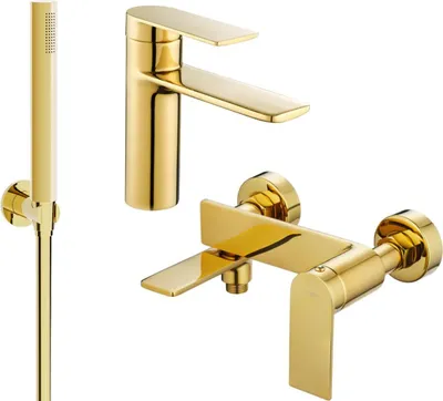 Produktbild von Mexen Zero R70 Badewannenset, Gold - 71103R70-50