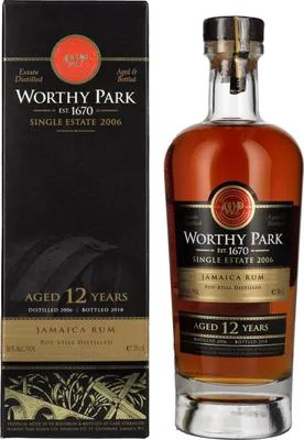 Produktbild von Worthy Park 12 Years Old Single Estate Jamaica Rum 2006 56% Vol. 0,7l in Geschenkbox