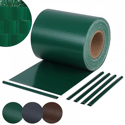 Produktbild von WOLTU Sichtschutzstreifen 450g/m², 25 Stücke Klemmenclips, Grün, 19cmx35m