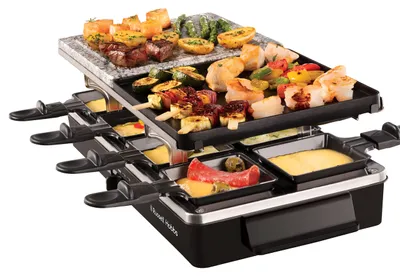 Produktbild von Russell Hobbs Raclette Grill Elektrogeräte Raclette Grill Steinplatte Zubehör Braten Küche Grillabend Genuss