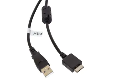 Produktbild von vhbw USB Datenkabel (Typ A auf MP3 Player) Ladekabel kompatibel mit Sony Walkman NWZ-S764, NWZ-S765 MP3 Player - schwarz, 150cm
