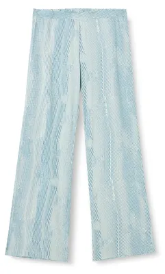 Immagine prodotto di Pantaloni da pigiama lunghi da donna Calvin Klein, verde (motivo a rete/libellula), taglia L