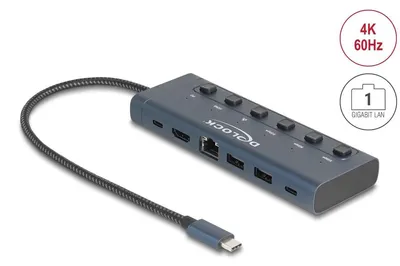 Productafbeelding van Delock - Dockingstation - USB-C / Thunderbolt 3 / Thunderbolt 4 - HDMI - 1GbE