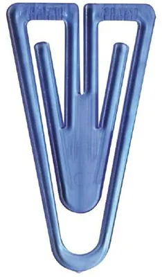 Produktbild von Büroklammern Plastiklips 25mm VE=1000 Stück kristallblau