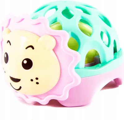 Produktbild von Baby Rassel und Beißring - Weiches Greifspielzeug Tierform - Motorikspielzeug Bunt