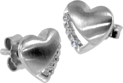 Produktbild von Ostsee-Schmuck Herz 8 mm Ohrstecker Silber 925/000