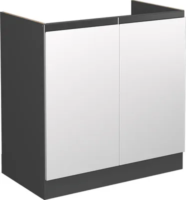 Produktbild von Spülenunterschrank Vicco R-Line Weiß 80 cm J-Shape, ohne Arbeitsplatte, Model 39722