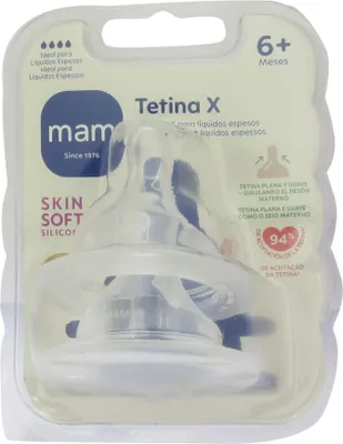 Produktbild von Mam Tetina Silikon 6+ Monate Sehr schneller Fluss x2