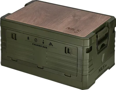Obrázek produktu pro Skládací kempingový box s víkem a stolkem - 32 l, zelený