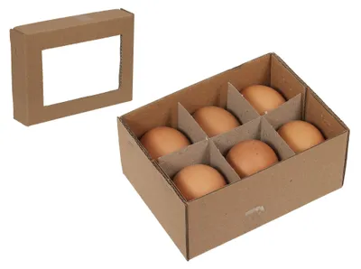 Produktbild von 6 Hühnereier ausgeblasen braun ca 6cm natur Eier Ostereier Ostern basteln