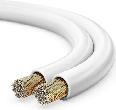 Produktbild von conecto 25m Lautsprecherkabel Lautsprecher Boxen Kabel 2x0,75mm² CCA weiß