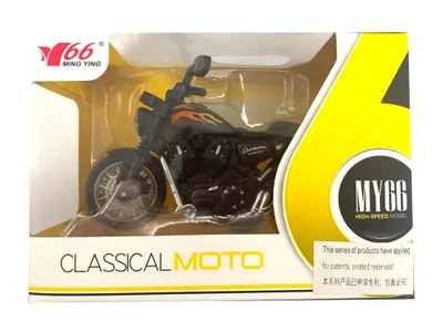 Produktbild von Detailgetreues Spielzeug Motorrad Modell im Maßstab 1:14 mit Rückziehfunktion