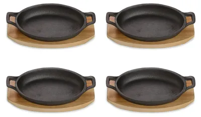 Productafbeelding van Echtwerk EW-GE-1344: Serveerschaal van gietijzer, ovenschotel met serveerplank, grillpan, Big-editie, hoeveelheid: 4