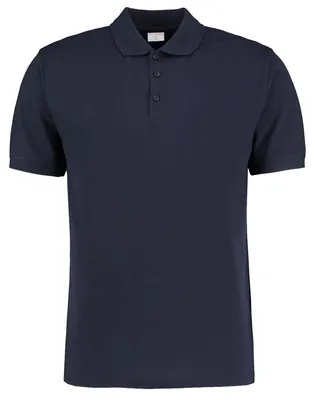 Image de Polo slim fit pour homme, manches courtes FK445 (L) (bleu marine)