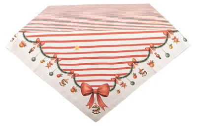 Produktbild von Clayre & Eef Tischdecke 100x100 cm Beige Baumwolle