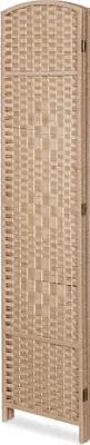 Immagine prodotto di Paravento Relaxdays, 3 pannelli, divisorio pieghevole, A x L 170 x 120 cm, per interni, divisorio, legno, corda di carta, colore naturale