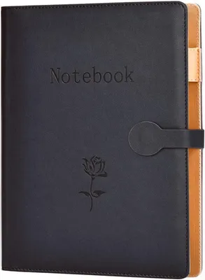 Productafbeelding van Notitieboek A5, ringband, 200 pagina's, vanillekleurig, met pennenhouder, geschikt voor kantoor en school