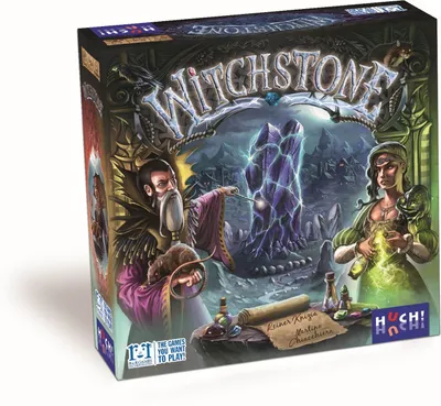 Produktbild von HUCH! | Witchstone | Strategiespiel von Reiner Knizia | Gesellschaftsspiele und Strategiespiele für Erwachsene | Hexenkessel und Zaubermeister | Brettspiele Erwachsene | Für 2-4 Spieler ab 12 Jahren