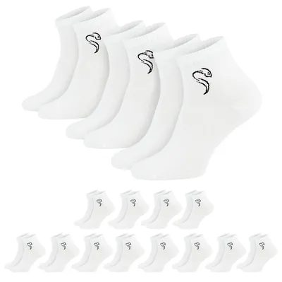 Produktbild von Quarter Sneaker Socken 12 Paar Damen & Herren Weiß 39-42 Baumwolle Sportsocken