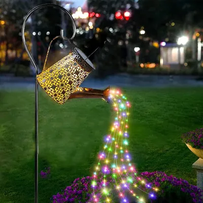 Produktbild von Gartenlaterne, LED Solarleuchte, Solar Gießkanne Lichterkette, LED Außen Solarlampen, Gartenlampe, Gartendeko, für Garten Hofweg Balkon Terrasse