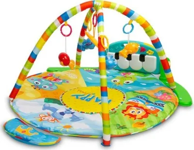 Immagine prodotto di Tappeto gioco educativo con trapezio e suoni, Safari
