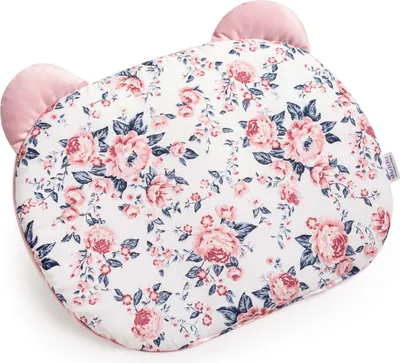 Produktbild von Roses & Smokey Pink Soft Velvet Kissen Teddybär-Kopf 26x36cm