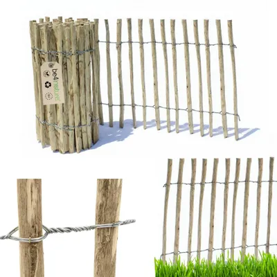 Immagine prodotto di be4nature recinzione a picchetto nocciola castagno 1 m x 70 cm di altezza a 8-10 cm di distanza recinzione a rotolo recinzione da giardino recinzione in legno recinzione per lettiere recinzione per cani recinzione per polli
