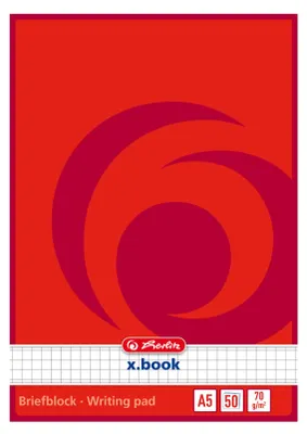 Produktbild von herlitz Briefblock A5 kariert, 10er Pack, 50 Blatt je Block, 70 g/m², holzfreies