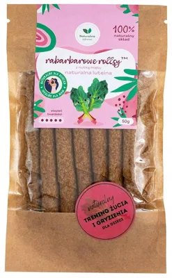 Produktbild von Natürlich gesunde Rhabarberröllchen mit Lutein 50 g