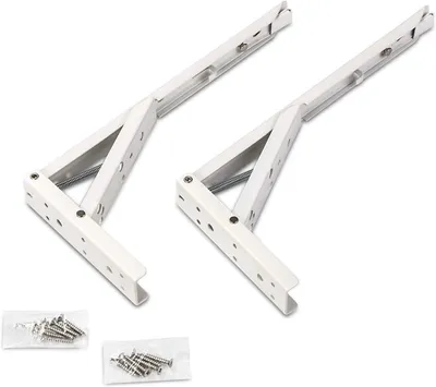 Produktbild von Klappkonsole 1 Paar, Stahl, weiß, 292 x 136 x 20.5 mm, Belastung 55 kg, für Küche