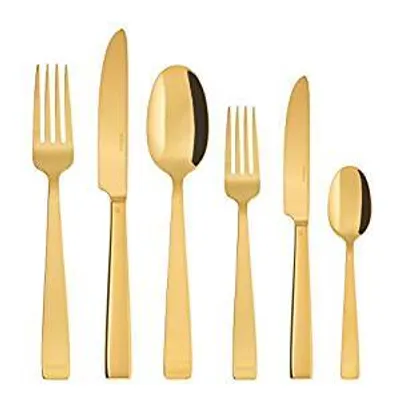 Zdjęcie produktu dla Sambonet Flat Edelstahl/PVD Gold Besteck 36tlg.Vh. S0015-S00017-62712G83 /Abverkauf nur solange Vorrat reicht