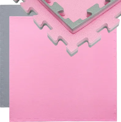 Produktbild von Tréningová podložka Puzzlematte Sportmatte 90x90x2cm Grau Pink